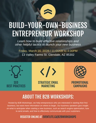 business  Template: Business Entrepreneur Workshop Event Poster