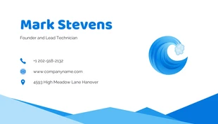 White And Blue Simple Geometric Pressure Washing Business Card - Pagina 2