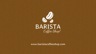 Simple Coffee Shop Business Card - Seite 2