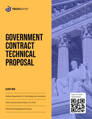 Free  Template: Government Contract Technical Proposal Template