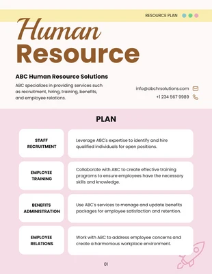 Free  Template: Soft Candy Resource Plan