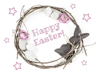 Free  Template: Simple Easter Holiday Card