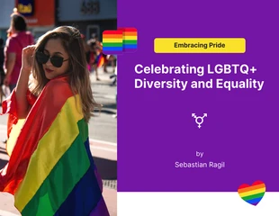 Free  Template: Lustige Regenbogenfarben-Pride-Präsentation