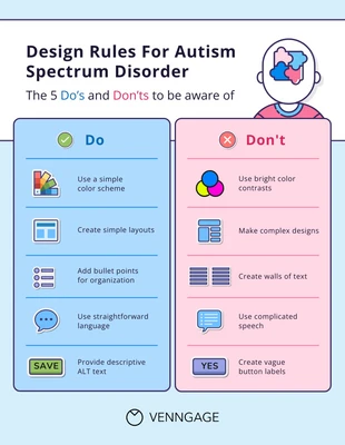 Free and accessible Template: Gestaltungsregeln für die Autismus-Spektrum-Störung