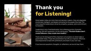 Yellow and Black Leadership Presentation - Página 6