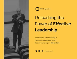 Free  Template: Yellow and Black Leadership Presentation