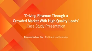 business  Template: Presentazione del caso di studio aziendale sulla generazione di lead moderna