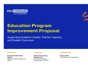 Free  Template: Modello di proposta di miglioramento del programma educativo