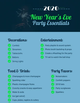 Free  Template: Silvesterparty-Essentials