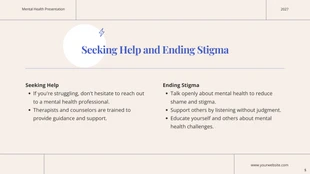 Minimalist White Ivory And Blue Mental Health presentation - page 5