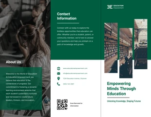 business  Template: White Green Education Brochure