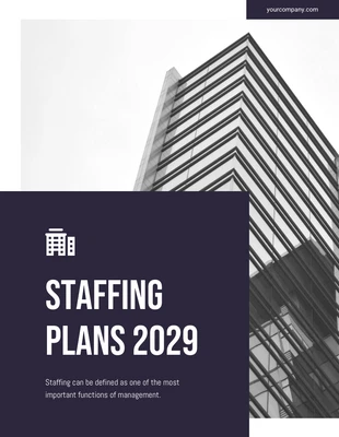 Free  Template: Navy And White Modern Elegant Minimalist Corporate Staffing Plans