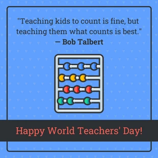 Free  Template: Inspirational World Teachers' Day Quote Instagram Post