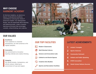 Orange And Purple Rounded Square School Tri-fold Brochure - Página 2
