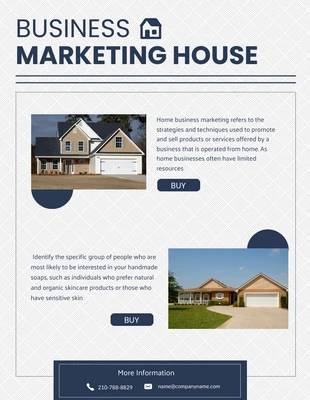Free  Template: Newsletter Blu Home Business Marketing
