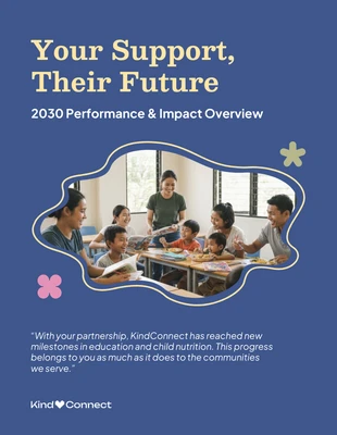 premium  Template: Rapport sur la performance et l'impact des organisations à but non lucratif
