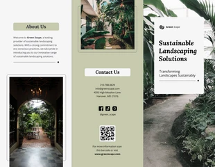 business  Template: Sustainable Landscaping Solutions Brochure