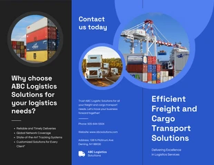 premium  Template: Freight and Cargo Transport Brochure