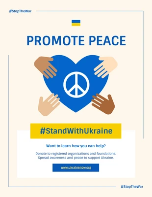 Free and accessible Template: Ukraine World Peace Poster