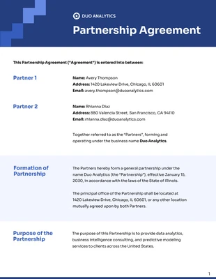premium interactive Template: Partnership Agreement Template