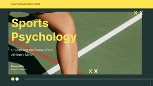 business  Template: Apresentação Esportes minimalistas verdes e amarelos
