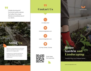 business  Template: Home Garden and Landscaping Brochure