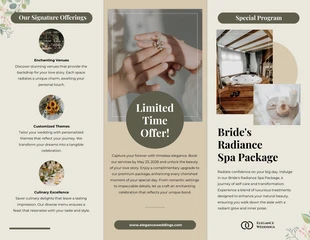 Minimalist Cream and Ebony Wedding Tri-fold Brochure - Pagina 2