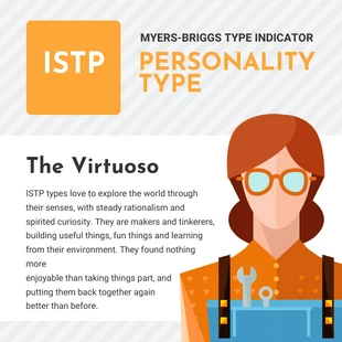 premium  Template: Postagem no Instagram do tipo de personalidade ISTP