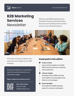 business  Template: B2B Marketing Services Newsletter