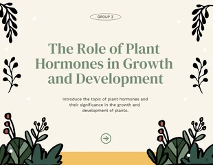 Free  Template: Apresentação de educação do projeto de grupo temático sobre plantas