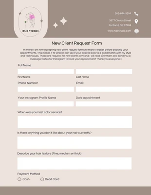 premium  Template: Brown Minimalist Request Forms