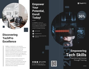 Free  Template: Tech Training Services Brochure