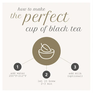premium  Template: كوب مثالي من الشاي الأسود على Instagram Post