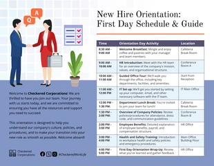 business  Template: HR Policy Guide: New Hire Orientation Schedule