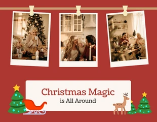 Free  Template: Fun Red Graceful Christmas Collage