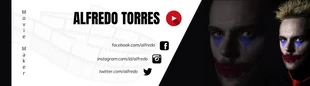 Free  Template: White And Black Minimalist Film Youtube Banner