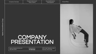 Free  Template: Apresentação Empresa minimalista creme e preto