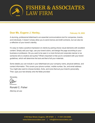 business  Template: Grey Law Firm Letterhead