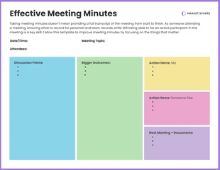 Free  Template: Infográfico colorido e eficaz de atas de reuniões no local de trabalho
