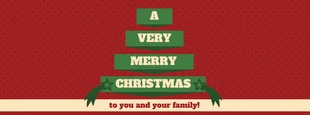 Free  Template: Banner de capa do Facebook com árvore de Natal