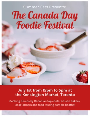 premium  Template: Dépliant sur l'événement du festival gastronomique de la fête du Canada