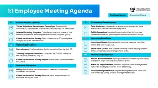 business  Template: Business 1:1 Meeting Agenda Presentation