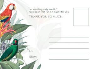 White Modern Aesthetic Wedding Thank You Postcard - Seite 2