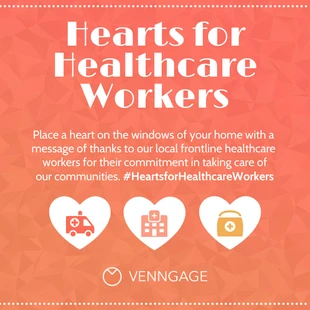 Free  Template: Suporte aos profissionais de saúde da comunidade Postagem no Instagram