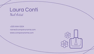 Line Purple Minimalist Business Card Nail-Art - Página 2