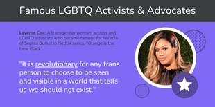 premium  Template: LGBTQ-Aktivist zitiert Twitter-Beitrag
