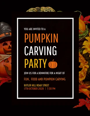 Free  Template: Pumpkin Party Invitation