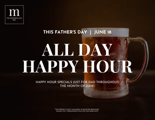 Photo Father's Day Happy Hour Flyer