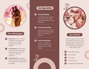 Peach and Purple Wedding Tri-fold Brochure - Pagina 2
