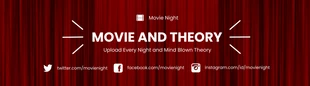 Free  Template: Bannière Youtube de film de film élégant classique rouge